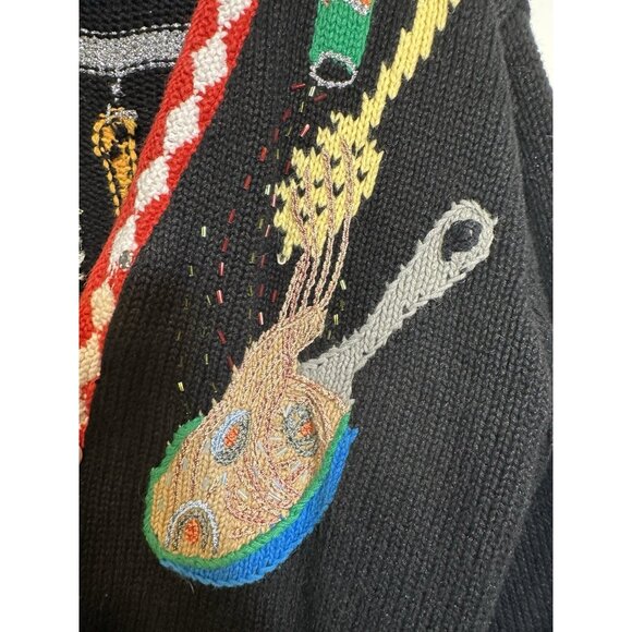 handknits storybook womens long sleeve button front sweater cardigan size Medium - Picture 7 of 14